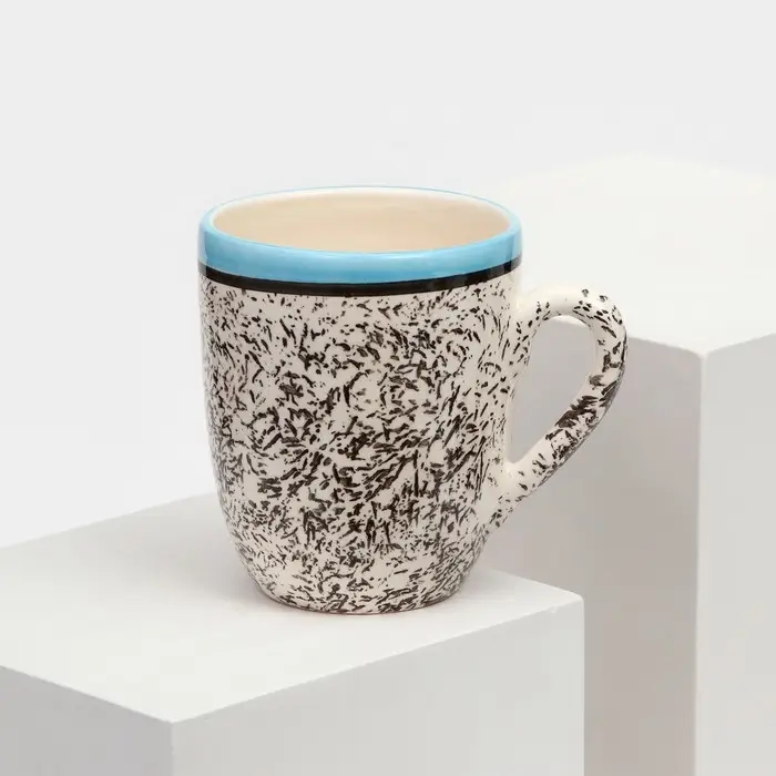 Кружка керамическая «Персия», 350 мл, голубая, 1 сорт, Иран