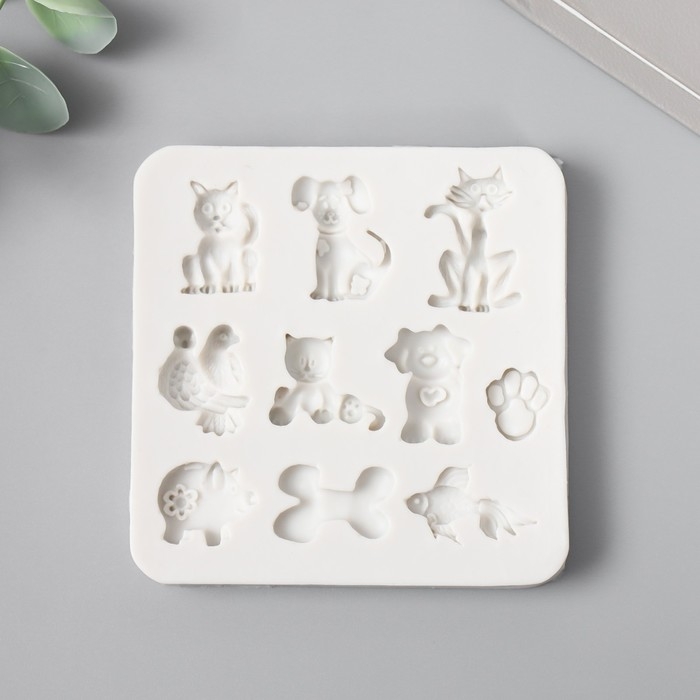 Молд силикон Молд силикон "Животный мир" 10 предметов 1х8х8 см