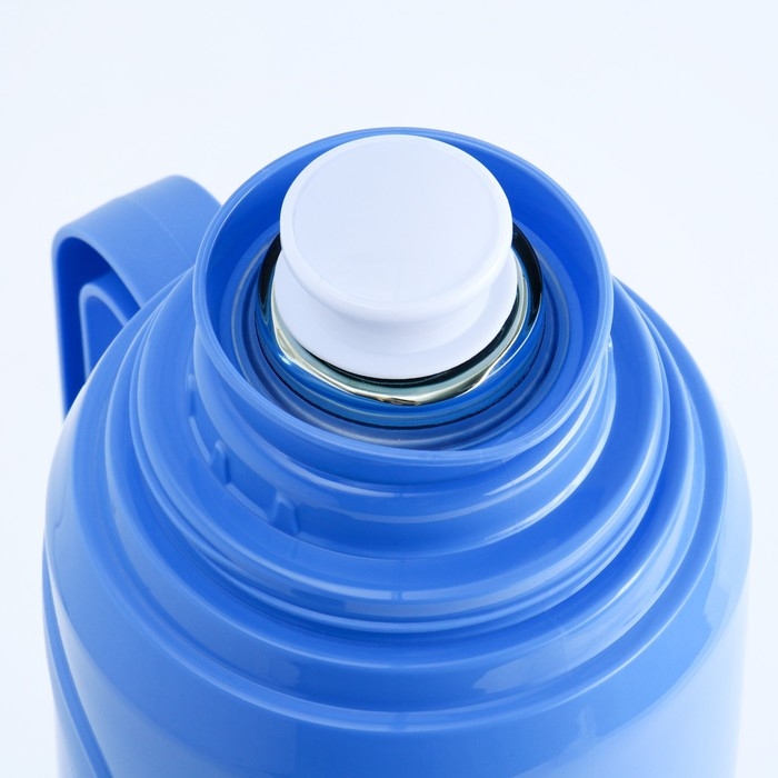 Термос 2 л, со стеклянной колбой, сохраняет тепло 24 ч, синий Термос 2 л, со стеклянной колбой, сохраняет тепло 24 ч, синий