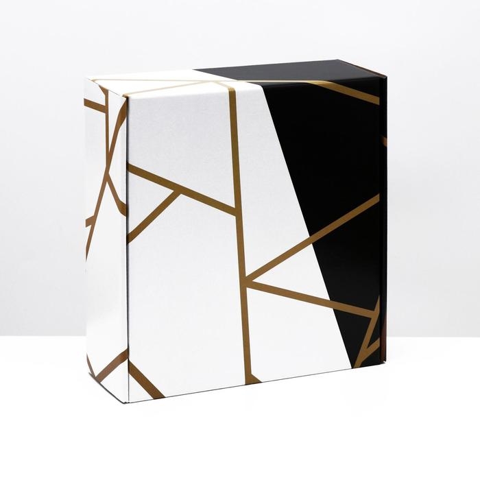 Подарочная коробка Подарочная коробка "Линии", 28,5 х 9,5 х 29,5 см