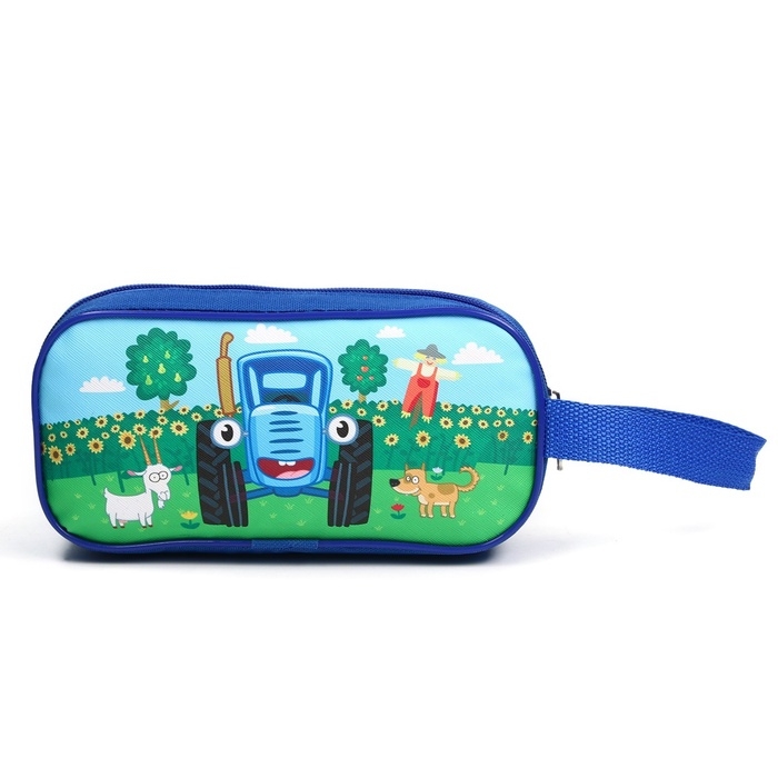 Сумка детская на молнии 22×11×1,5 см , Синий трактор Сумка детская на молнии 22×11×1,5 см , Синий трактор