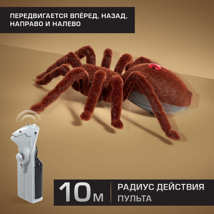 Паук радиоуправляемый «Тарантул», работает от батареек, световые эффекты Паук радиоуправляемый «Тарантул», работает от батареек, световые эффекты