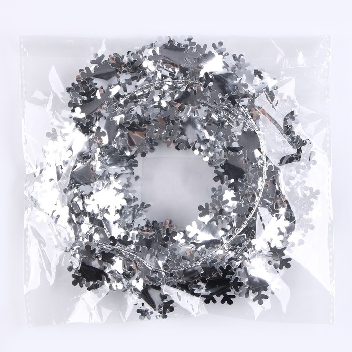 Новый год! Проволока для поделок и декора «Снежинка» длина — 5 метров, цвет серебряный Новый год! Проволока для поделок и декора «Снежинка» длина — 5 метров, цвет серебряный