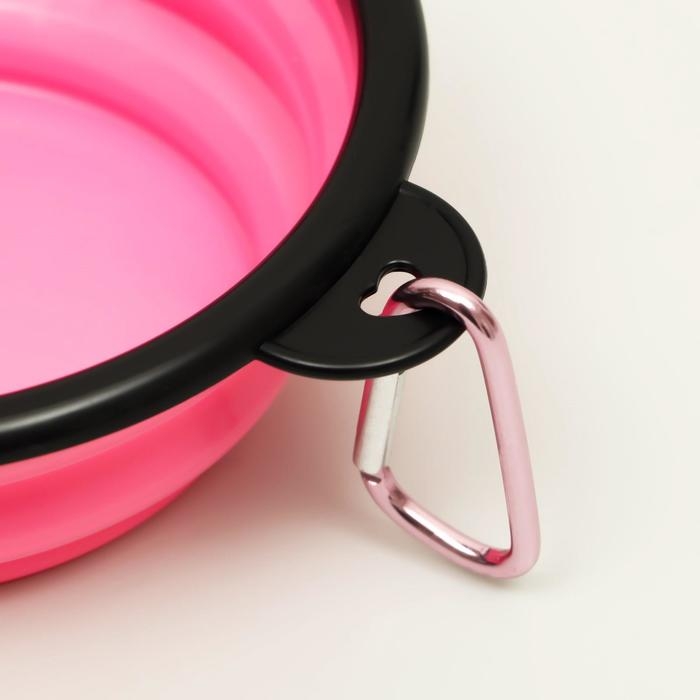 Миска силиконовая, складная, 350 мл, 13 см, розовая Миска силиконовая, складная, 350 мл, 13 см, розовая
