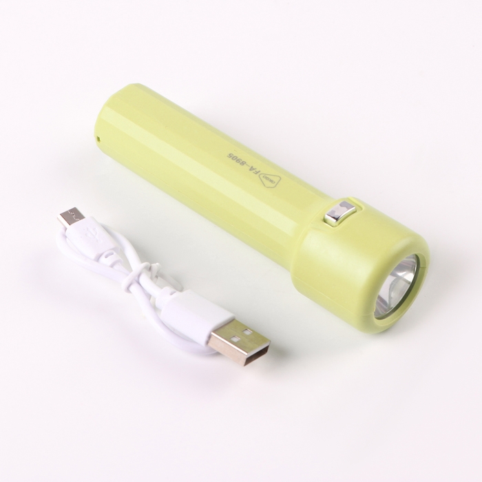 Фонарь ручной аккумуляторный, 1.5 Вт, 800 мАч, 3535LED, 3 режима, IPX2, 10.5 х 3 см, желтый Фонарь ручной аккумуляторный, 1.5 Вт, 800 мАч, 3535LED, 3 режима, IPX2, 10.5 х 3 см, желтый