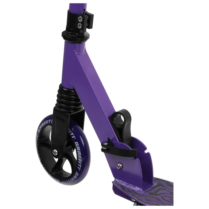 Самокат городской GRAFFITI Comfort Lux 145, колёса PU 145 мм, с передним амортизатором, ABEC 9 Carbon Самокат городской GRAFFITI Comfort Lux 145, колёса PU 145 мм, с передним амортизатором, ABEC 9 Carbon