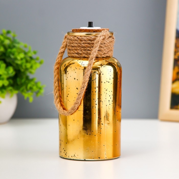 Ночник Ночник "Ласси" LED от батареек желтый 8х8х17 см RISALUX