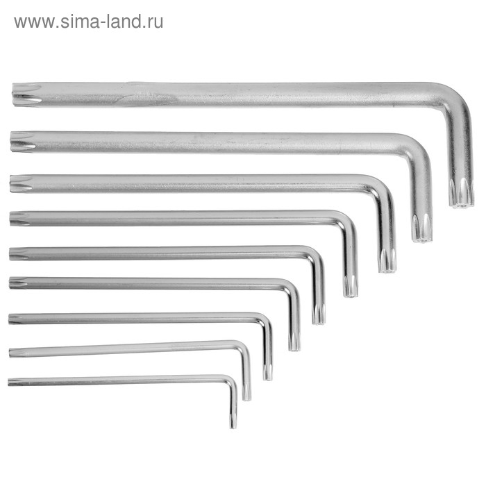 Набор ключей ТУНДРА, TORX Tamper, удлиненные, CrV, TT10 - TT50, 9 шт. Набор ключей ТУНДРА, TORX Tamper, удлиненные, CrV, TT10 - TT50, 9 шт.