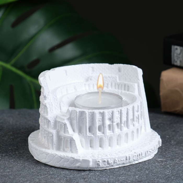 Подсвечник Подсвечник "Колизей" белый, 10см