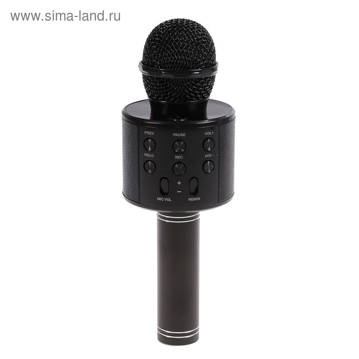 Микрофон для караоке LuazON LZZ-56, WS-858, 1800 мАч, чёрный Микрофон для караоке LuazON LZZ-56, WS-858, 1800 мАч, чёрный