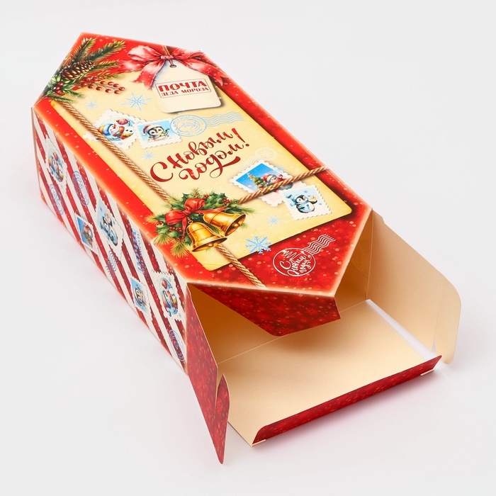 Новый год. Подарочная коробка - конфета новогодняя складная «Почта для Деда Мороза», 18 х 28 х 10 см. Новый год. Подарочная коробка - конфета новогодняя складная «Почта для Деда Мороза», 18 х 28 х 10 см.