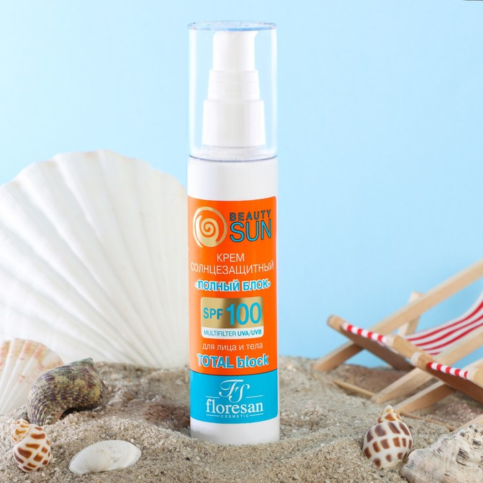 Солнцезащитный крем Floresan Beauty Sun  Солнцезащитный крем Floresan Beauty Sun "Полный блок", SPF 100 , 75 мл.