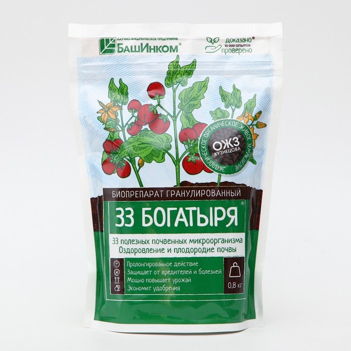 Удобрение  Удобрение "33 Богатыря" Дой-Пак, 0,8 кг