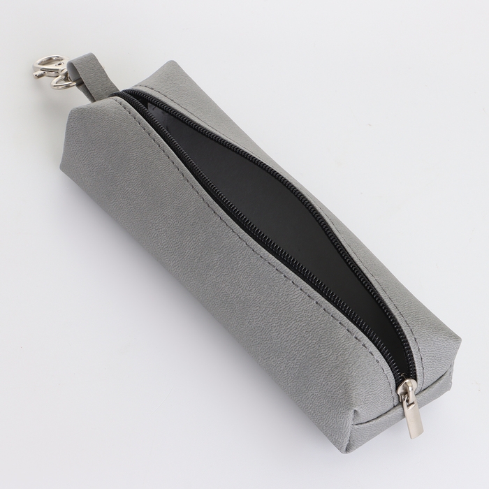 Ключница на молнии, длина 16 см, кольцо, карабин, цвет серый Ключница на молнии, длина 16 см, кольцо, карабин, цвет серый