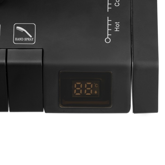 Душевая система ZEIN Z3897, верхняя и ручкая лейка, ПВХ шланг, экран температуры, черная Душевая система ZEIN Z3897, верхняя и ручкая лейка, ПВХ шланг, экран температуры, черная