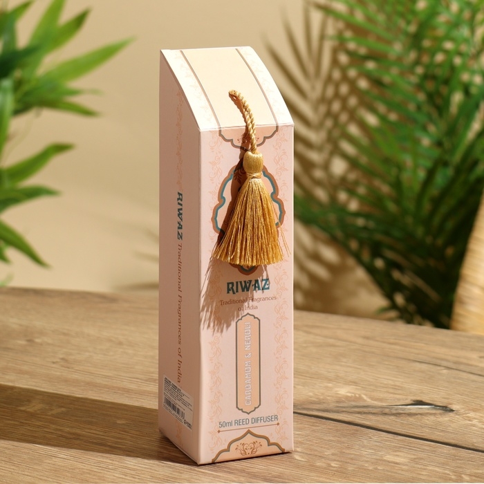 Диффузор Диффузор "RIWAZ" 50 мл (+ 6 палочек), cardomum & neroli