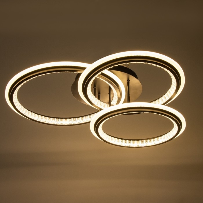 Люстра с ПДУ Люстра с ПДУ "Ленди" 3хLED 3000-6000К 272Вт черный 74х71х18 см BayerLux