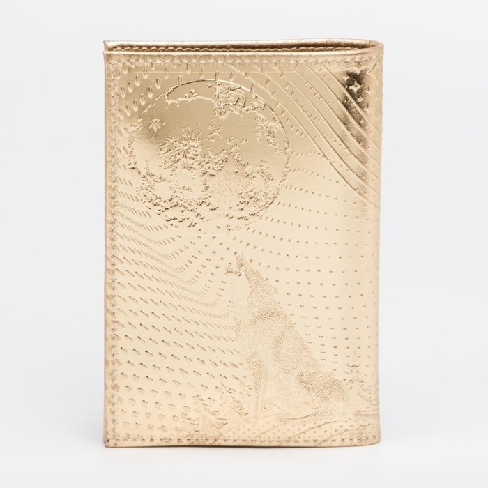 Обложка для паспорта, цвет золотой Обложка для паспорта, цвет золотой