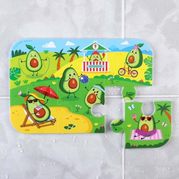 Мягкий пазл для малышей «Авокадо», 6 деталей, Крошка Я Мягкий пазл для малышей «Авокадо», 6 деталей, Крошка Я
