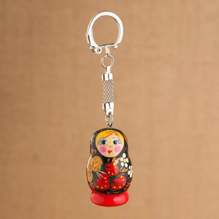 Брелок  Брелок "Матрёшка", 4,5х2,5 см, ручная роспись, микс