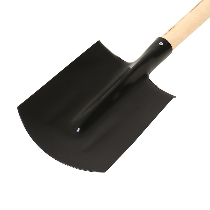 Лопата штыковая, прямоугольная, L = 144 см, деревянный черенок Лопата штыковая, прямоугольная, L = 144 см, деревянный черенок