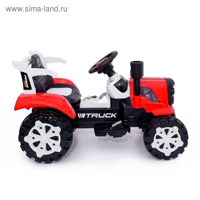 Электромобиль «Трактор», с прицепом, 2 мотора, цвет красный Электромобиль «Трактор», с прицепом, 2 мотора, цвет красный
