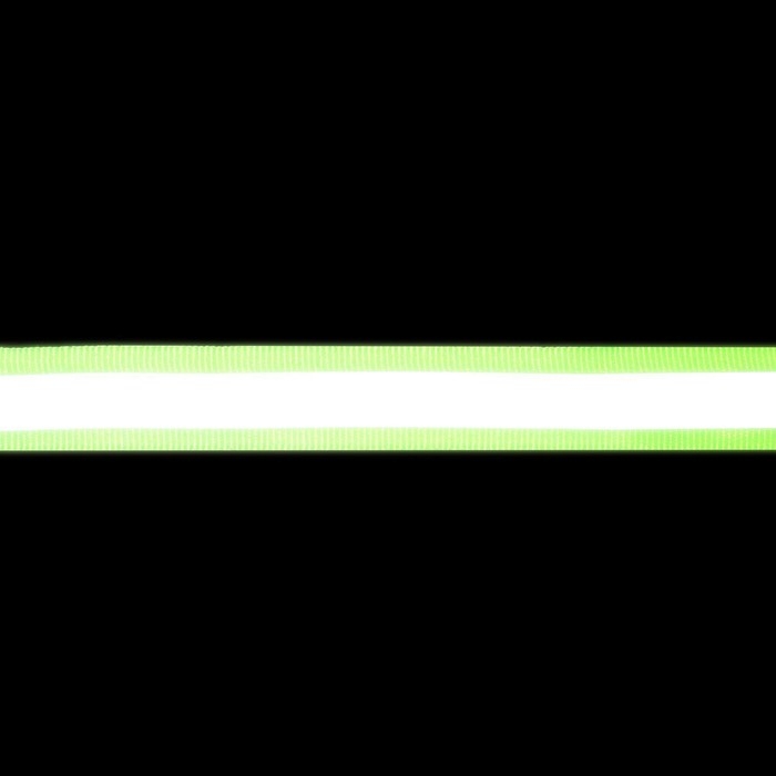 Светоотражающая лента-стропа, 10 мм, 5 ± 1 м, цвет салатовый Светоотражающая лента-стропа, 10 мм, 5 ± 1 м, цвет салатовый