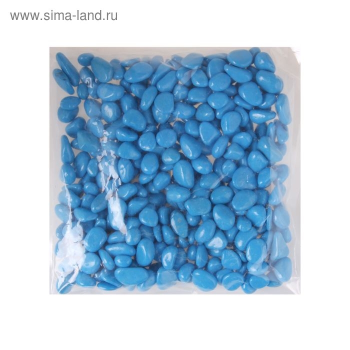 Грунт для аквариума  Грунт для аквариума "Галька цветная,  голубая" 800г фр 8-12 мм
