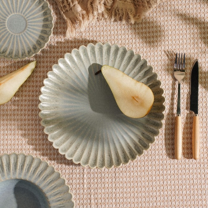 Блюдо для подачи SL Home «Эхо Крита», d=20 см, цвет голубой Блюдо для подачи SL Home «Эхо Крита», d=20 см, цвет голубой