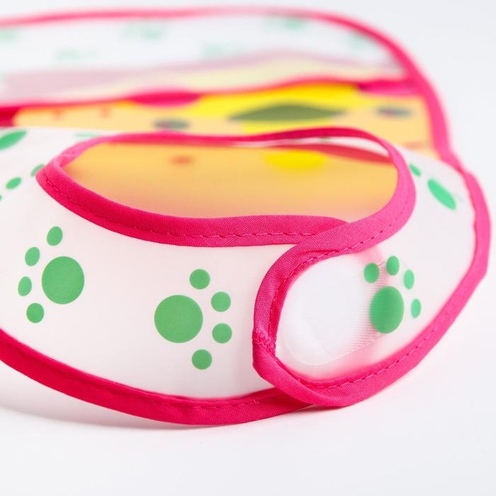 Нагрудник непромокаемый из клеёнки с карманом «Львёнок», на липучке Нагрудник непромокаемый из клеёнки с карманом «Львёнок», на липучке