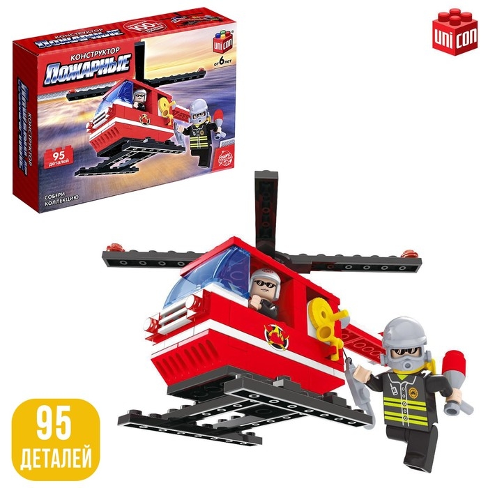 Конструктор Пожарные «Вертолет», 105 деталей Конструктор Пожарные «Вертолет», 105 деталей
