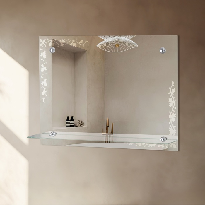 Зеркало, настенное, с полочкой, 60×45 см Зеркало, настенное, с полочкой, 60×45 см