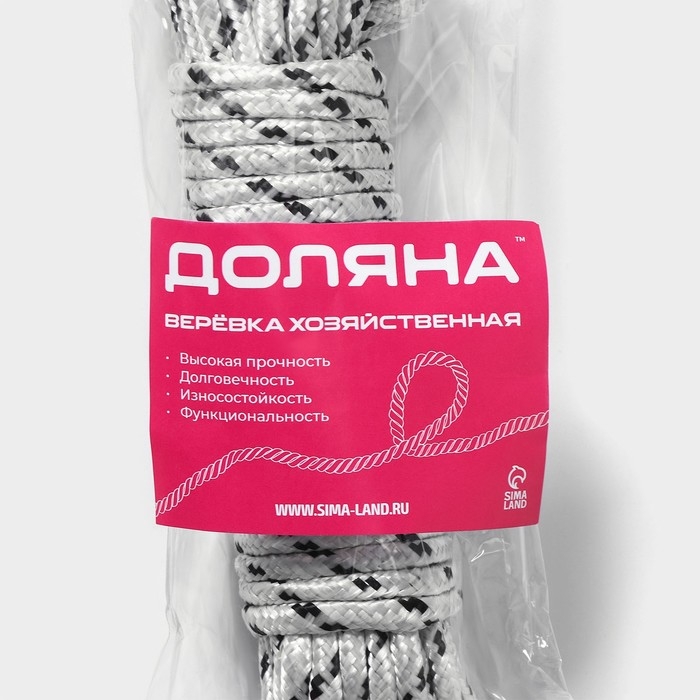 Верёвка бельевая Доляна, d=6 мм, длина 10 м, цвет МИКС Верёвка бельевая Доляна, d=6 мм, длина 10 м, цвет МИКС