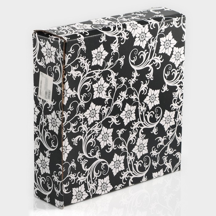 Этажёрка - фруктовница квадратная, 2 яруса, 29×29 см, 17×17 см, высота 43 см, стекло