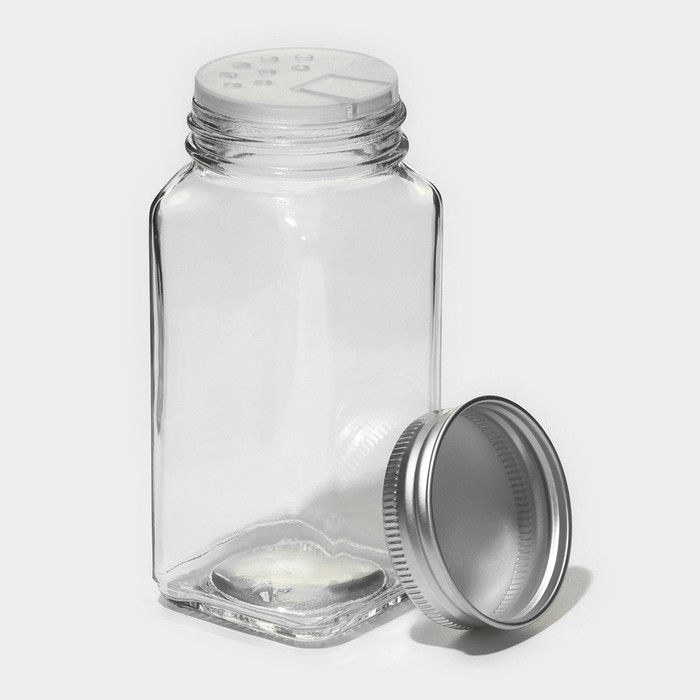 Набор стеклянных баночек для специй с металлической крышкой «Эко», 120 мл, 4,5×10,5 см, 12 шт Набор стеклянных баночек для специй с металлической крышкой «Эко», 120 мл, 4,5×10,5 см, 12 шт