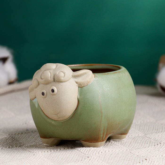 Горшок Горшок "Лаки Овечка" 11х9х8см