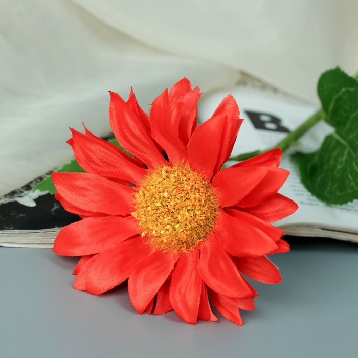 Цветы искусственные Цветы искусственные "Гербера шёлк галант" 45х9 см, красный