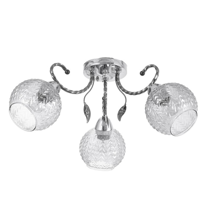 Люстра Люстра "Тереза" 3х40Вт Е27 Хром, черный хром 55х55х21см