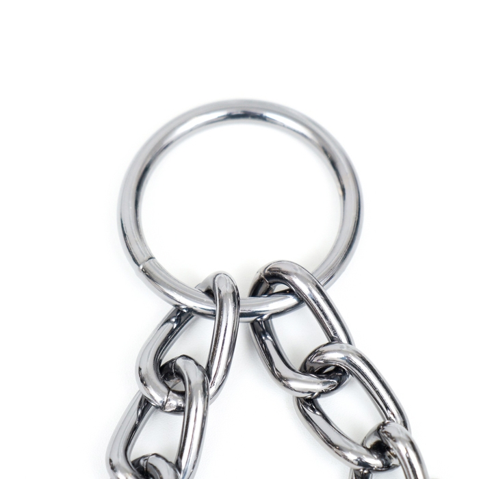 Ошейник - полуудавка металлический двухрядный, 50 см, толщина проволоки 2,5 мм, черный Ошейник - полуудавка металлический двухрядный, 50 см, толщина проволоки 2,5 мм, черный