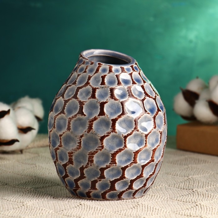 Кашпо - ваза  Кашпо - ваза "Дрейк" 13х10см, серая