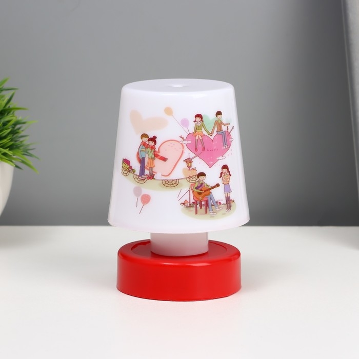 Ночник Ночник "Влюбленные" LED от батареек 3хААА 7,5х7,5х11 см RISALUX