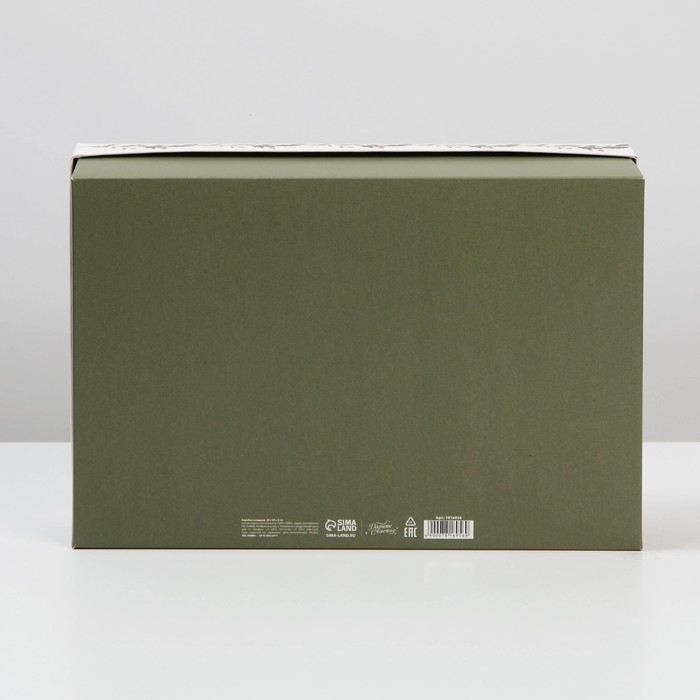 Коробка подарочная новогодняя складная «Ретро», 30 х 20 х 9 см, Новый год Коробка подарочная новогодняя складная «Ретро», 30 х 20 х 9 см, Новый год