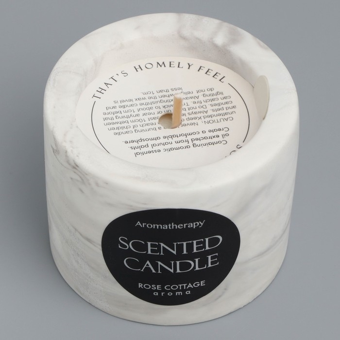 Свеча в бетоне ароматическая  Свеча в бетоне ароматическая "Персик", соевый воск