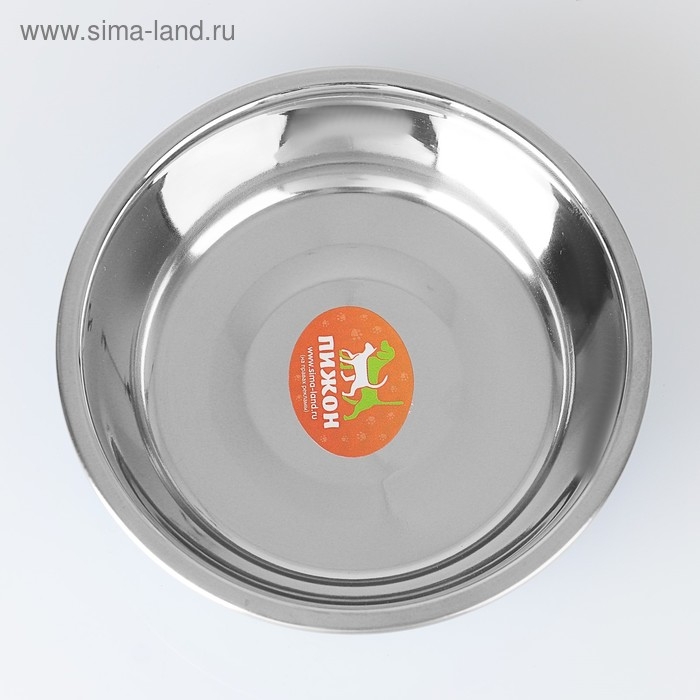 Миска округлая с нескользящим основанием и принтом, 450 мл, голубая Миска округлая с нескользящим основанием и принтом, 450 мл, голубая