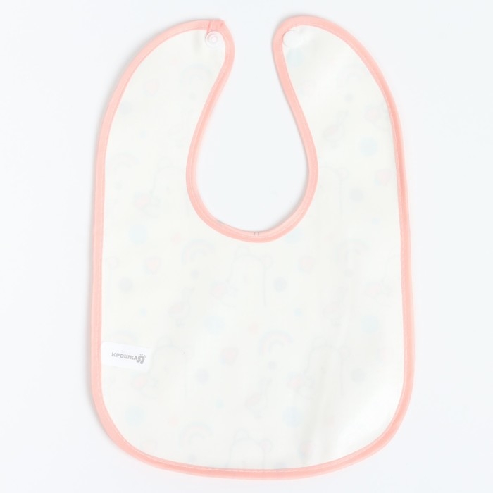 Набор детских слюнявчиков Крошка Я, 4 шт. + подарок, 29х20 см., цвет розовый, серый Набор детских слюнявчиков Крошка Я, 4 шт. + подарок, 29х20 см., цвет розовый, серый