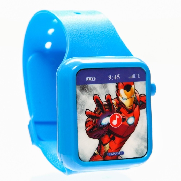 Часы музыкальные «Мстители», звук, цвет синий Часы музыкальные «Мстители», звук, цвет синий