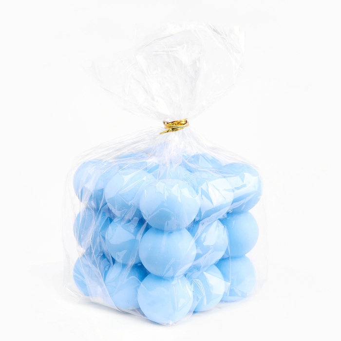 Свеча фигурная  Свеча фигурная "Бабл куб", 6 см, голубая