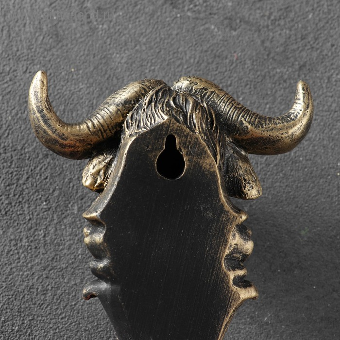 Крючок фигурный Крючок фигурный "Буйвол" бронза 7х10х12см