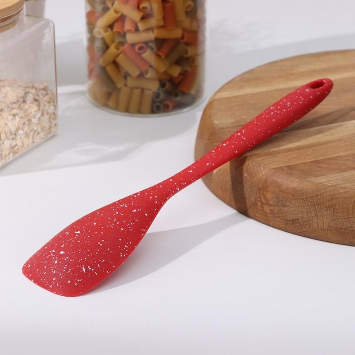 Лопатка Доляна «Гранат», силикон, 28 см, цвет красный Лопатка Доляна «Гранат», силикон, 28 см, цвет красный