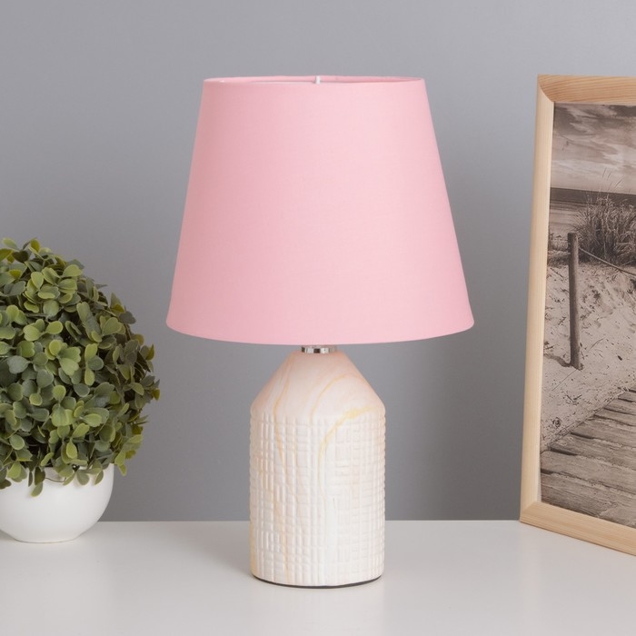 Лампа настольная Лампа настольная "Жизель" 1х40Вт Е14 розовый 20х20х32см